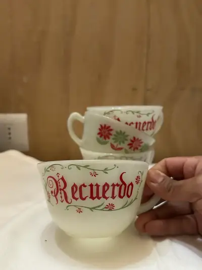 Juego de Tazas de Porcelana Decorativas 'Recuerdo' - miniatura 1