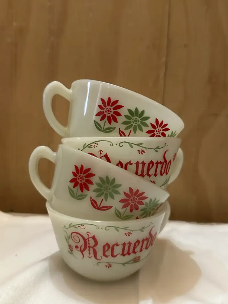 Juego de Tazas de Porcelana Decorativas 'Recuerdo' - 2