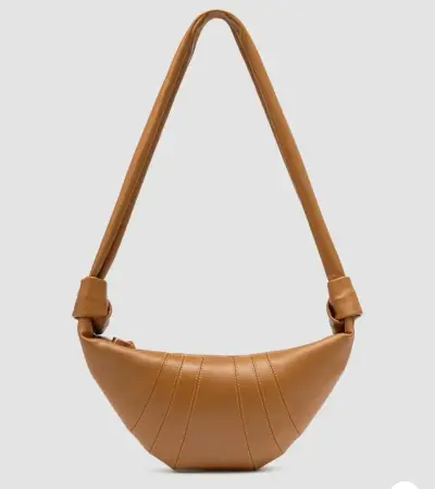 Banano de cuero sintético color camel - miniatura 2