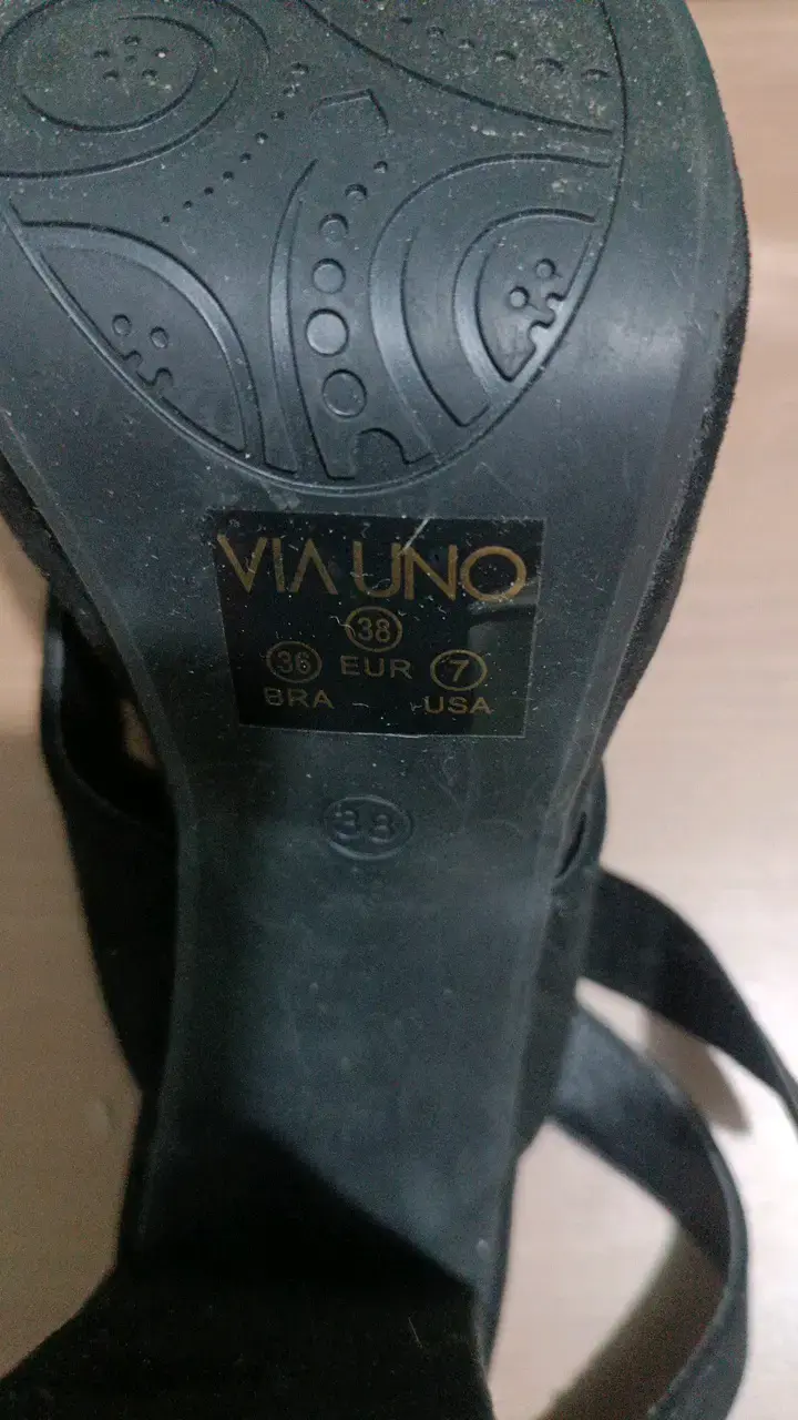 Sandalias de tacón negro Via Uno - 3