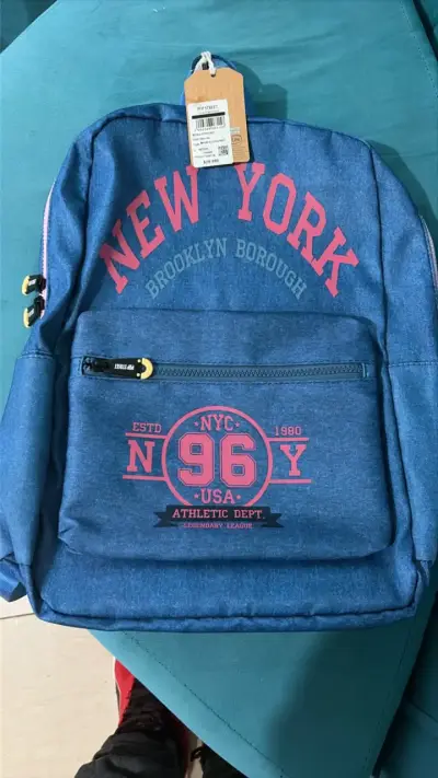 Mochila azul New York estilo deportivo - miniatura 2