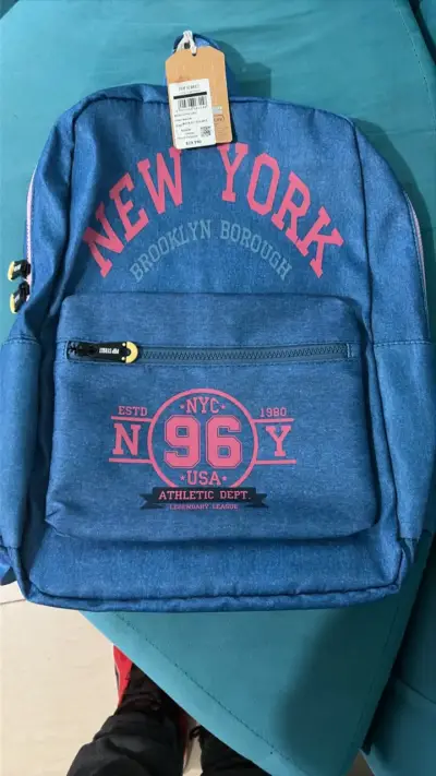 Mochila azul New York estilo deportivo - miniatura 3