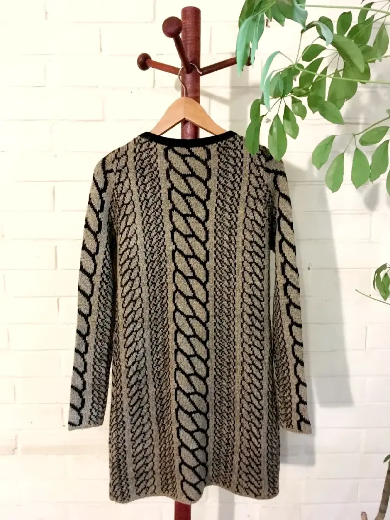 Cardigan de punto con diseño trenzado Silonni - 2