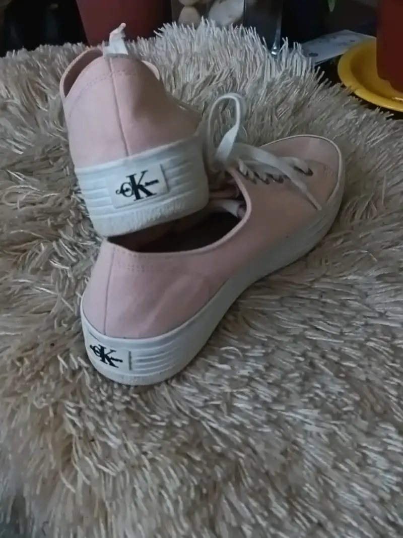 Zapatillas rosadas de lona CK para mujer - 2