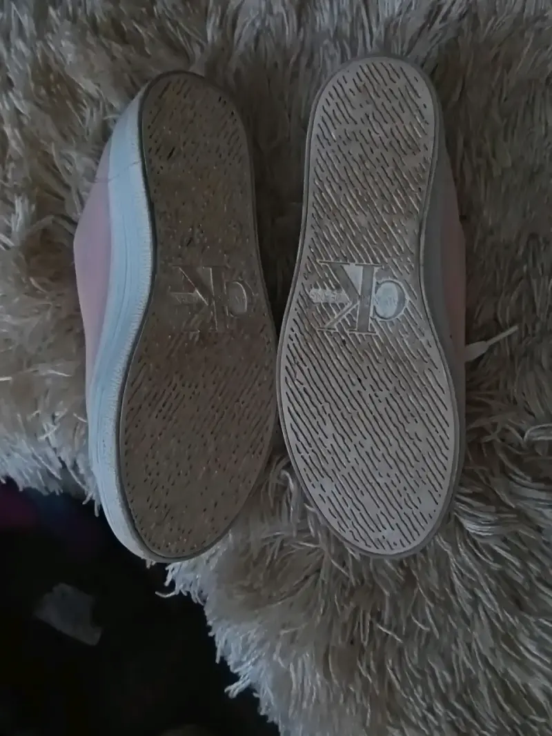 Zapatillas rosadas de lona CK para mujer - 5