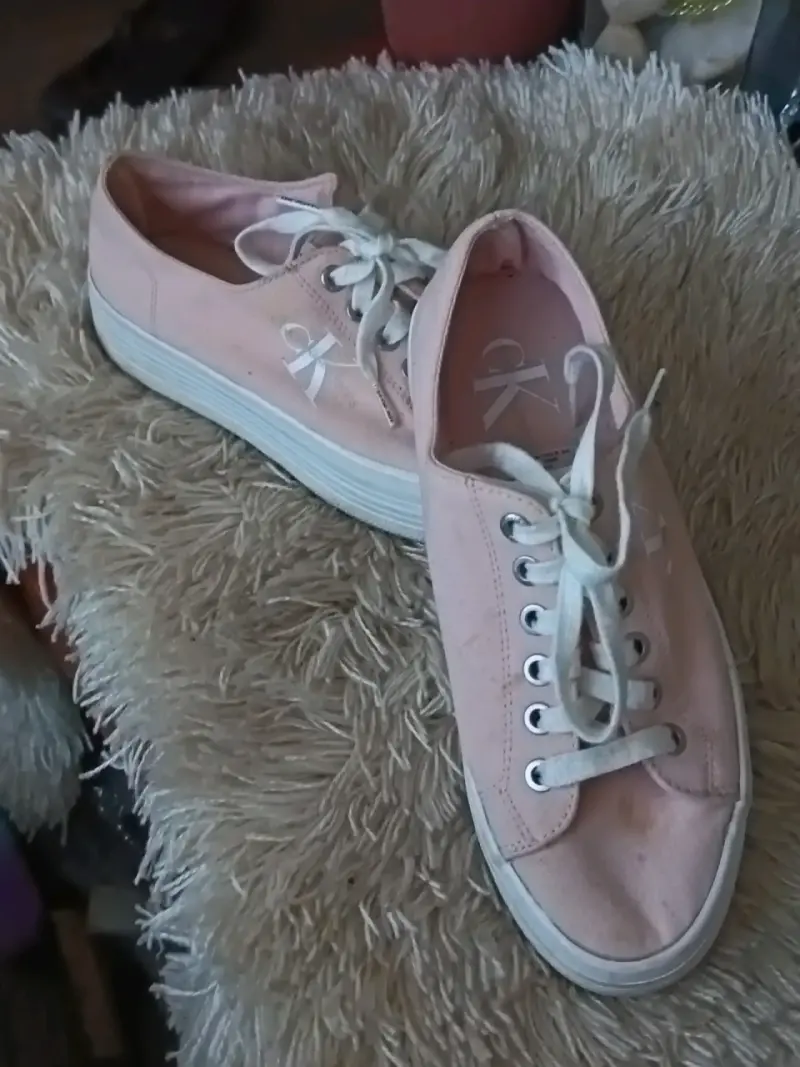 Zapatillas rosadas de lona CK para mujer - 1