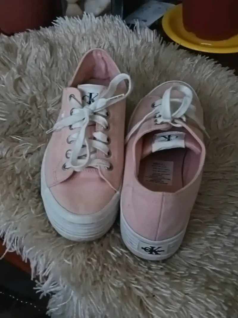 Zapatillas rosadas de lona CK para mujer - 3