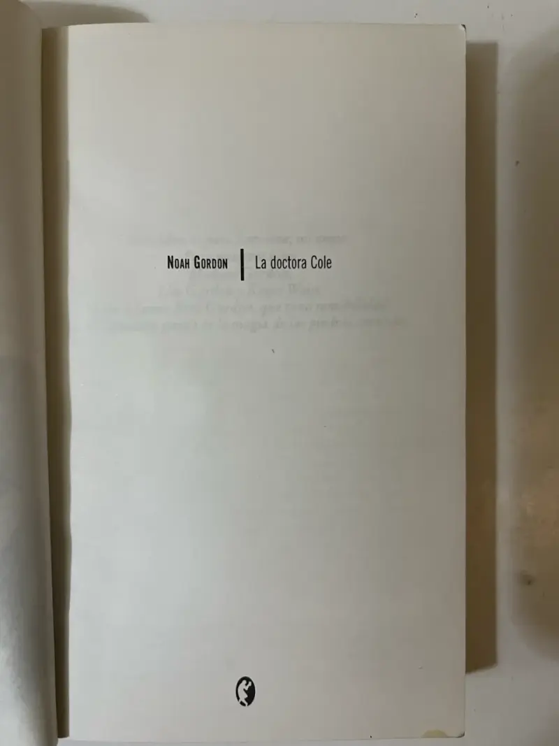 Libro 'La Doctora Cole' de Noah Gordon - 2
