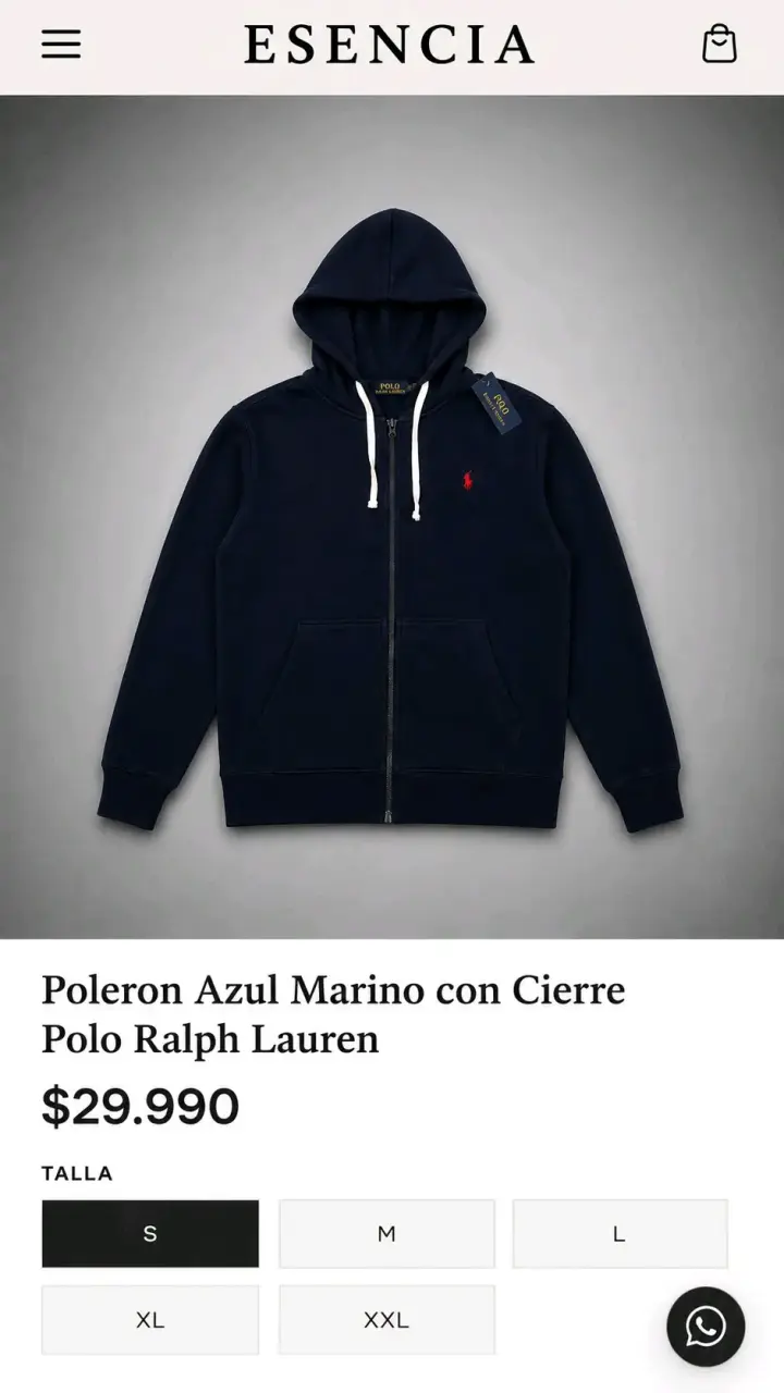 Polerón Azul Marino Polo Ralph Lauren con Cierre - 1