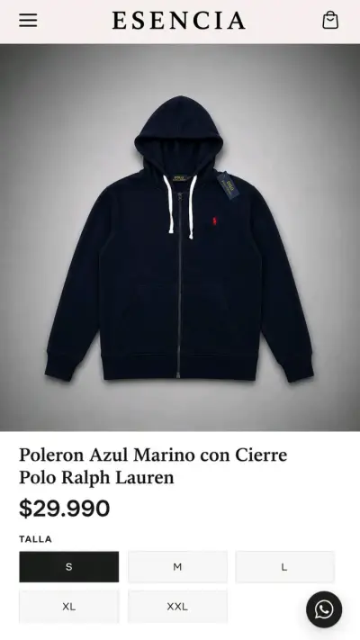 Polerón Azul Marino Polo Ralph Lauren con Cierre - miniatura 1