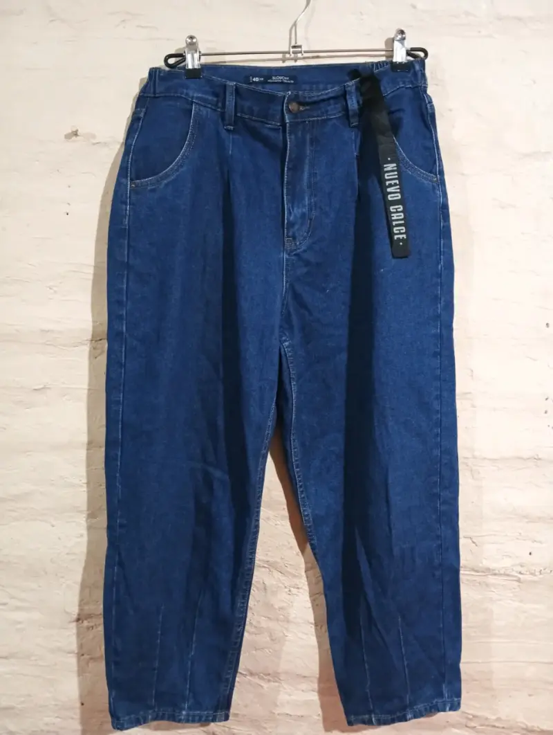 Jeans azul de mujer con cintura elástica