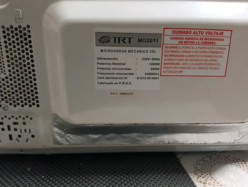 Microondas IRT MO2011 20L Blanco - 2