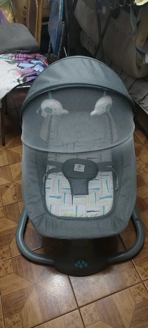 Cuna mecedora para bebé Mastela gris - 3