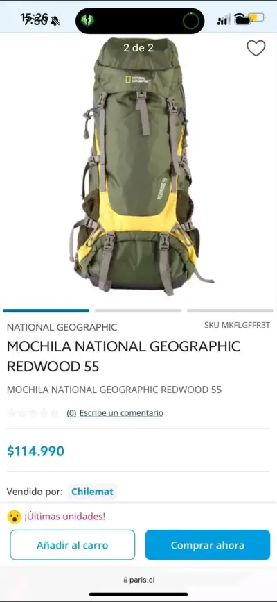 Mochila de senderismo National Geographic Redwood 55 - miniatura 2