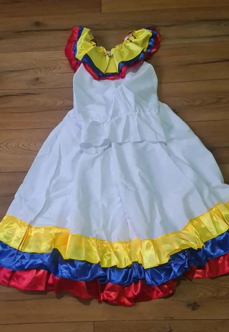Disfraz de Baile con Lentejuelas Rojas y Negras - 3