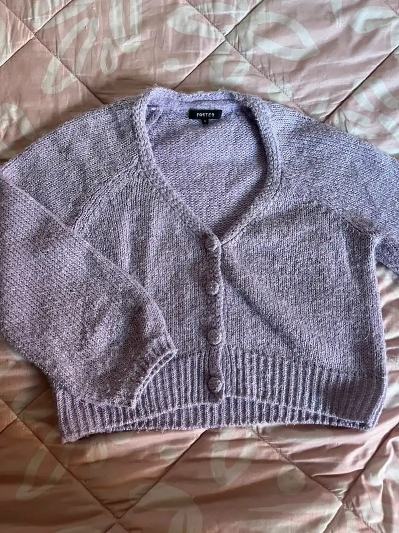 Cardigan de lana lila Foster para mujer - 2