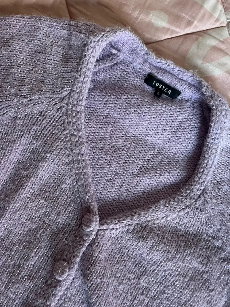 Cardigan de lana lila Foster para mujer - 3