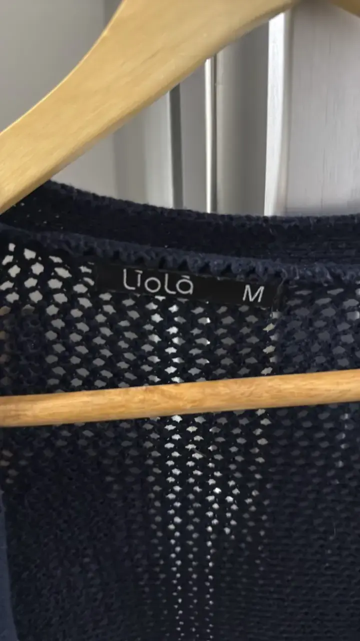 Cárdigan tejido azul marino Liola talla M - 1