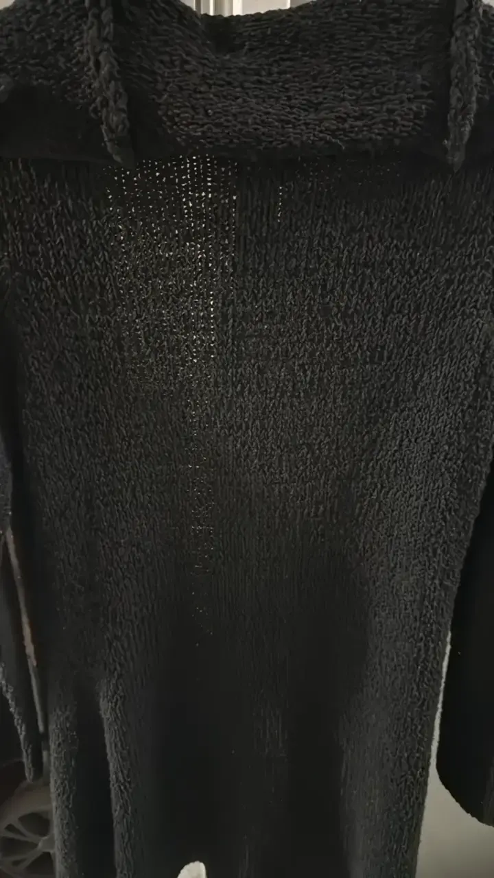 Cárdigan negro de punto para mujer - 3