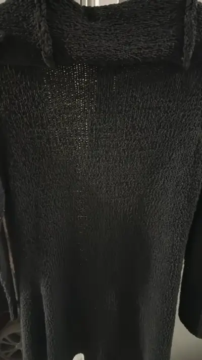Cárdigan negro de punto para mujer - miniatura 3