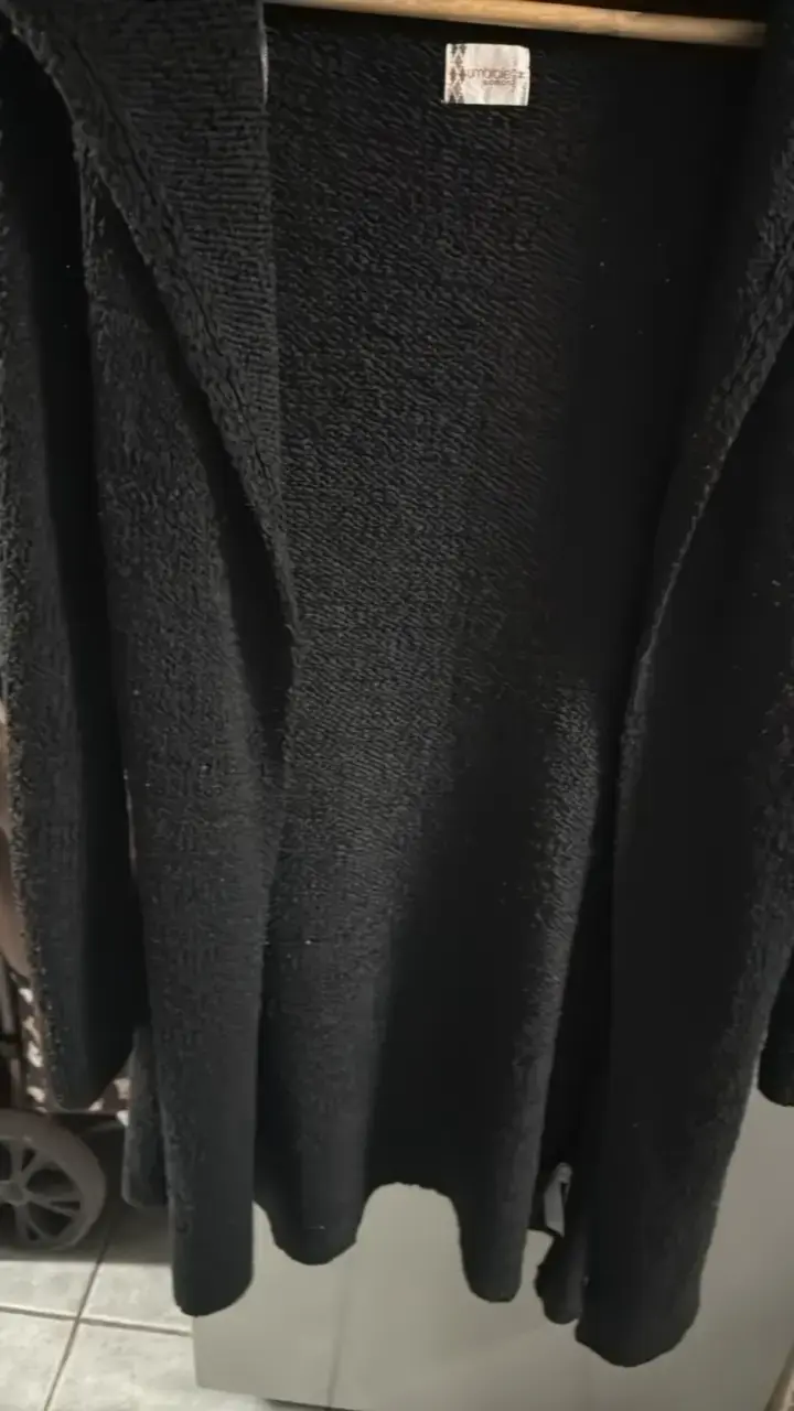 Cárdigan negro de punto para mujer - 4