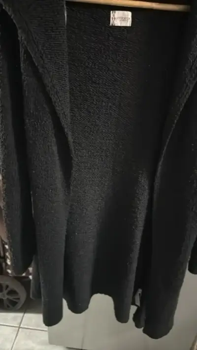 Cárdigan negro de punto para mujer - miniatura 4