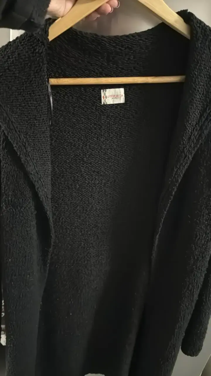 Cárdigan negro de punto para mujer - 5