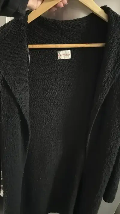 Cárdigan negro de punto para mujer - miniatura 5