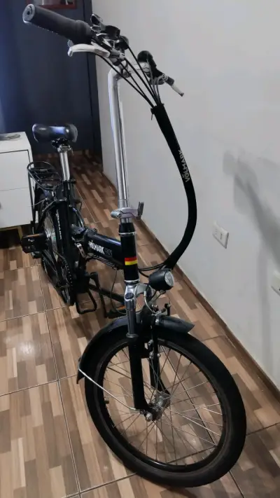 Bicicleta plegable eléctrica Völmark negra - miniatura 1