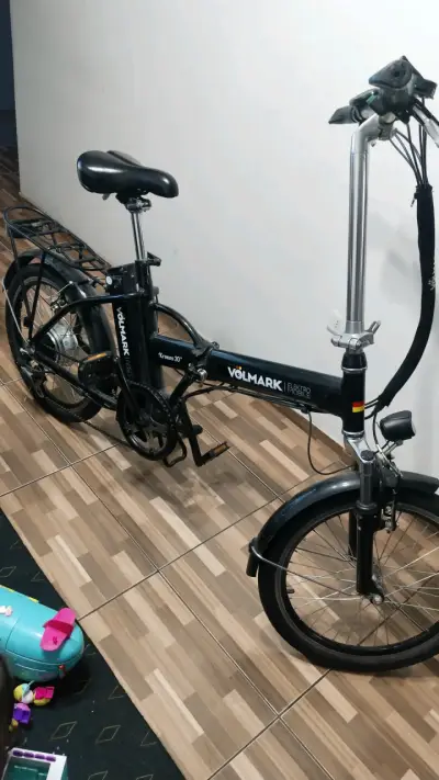 Bicicleta plegable eléctrica Völmark negra - miniatura 2