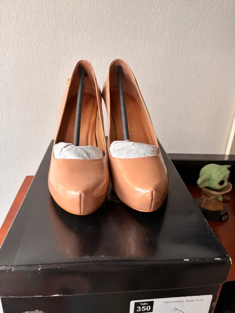 Zapatos de Tacón Gacel Nude Charol Talla 35 - 1