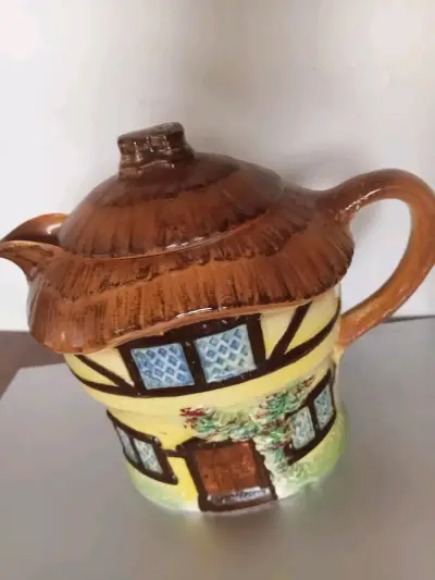 Tetera de cerámica estilo casa de campo - miniatura 3