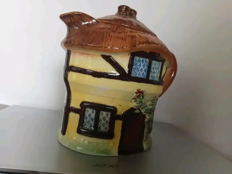 Tetera de cerámica estilo casa de campo - 4