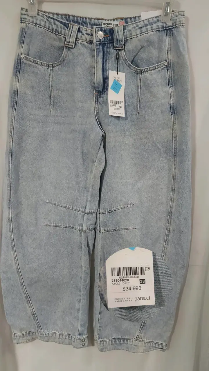 Jeans anchos de mezclilla azul claro Opposite - 2