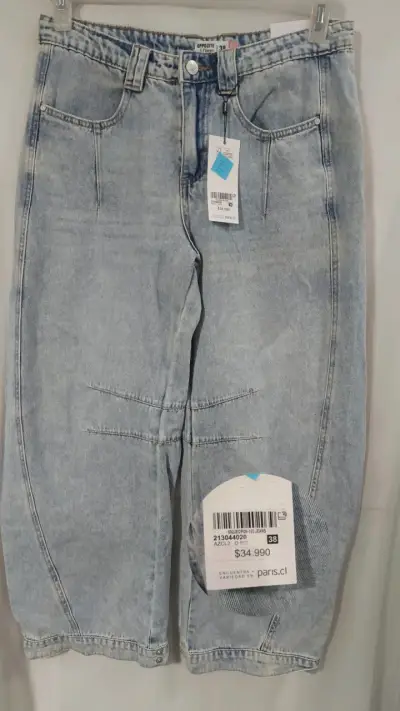 Jeans anchos de mezclilla azul claro Opposite - miniatura 2