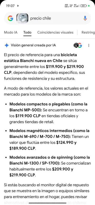 Bicicleta estática Bianchi con monitor digital - miniatura 5