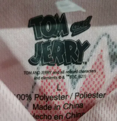Camisa de béisbol Tom y Jerry rosa para mujer - miniatura 1