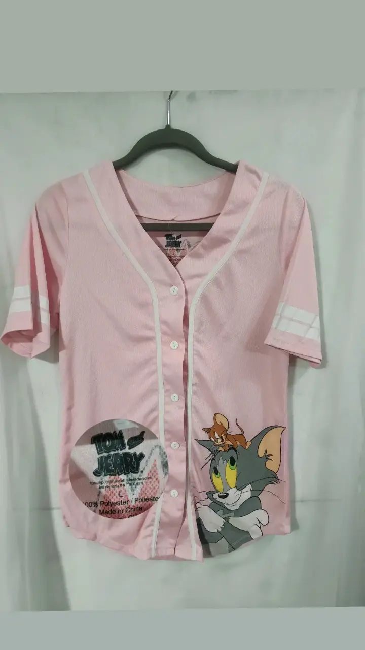 Camisa de béisbol Tom y Jerry rosa para mujer - 2