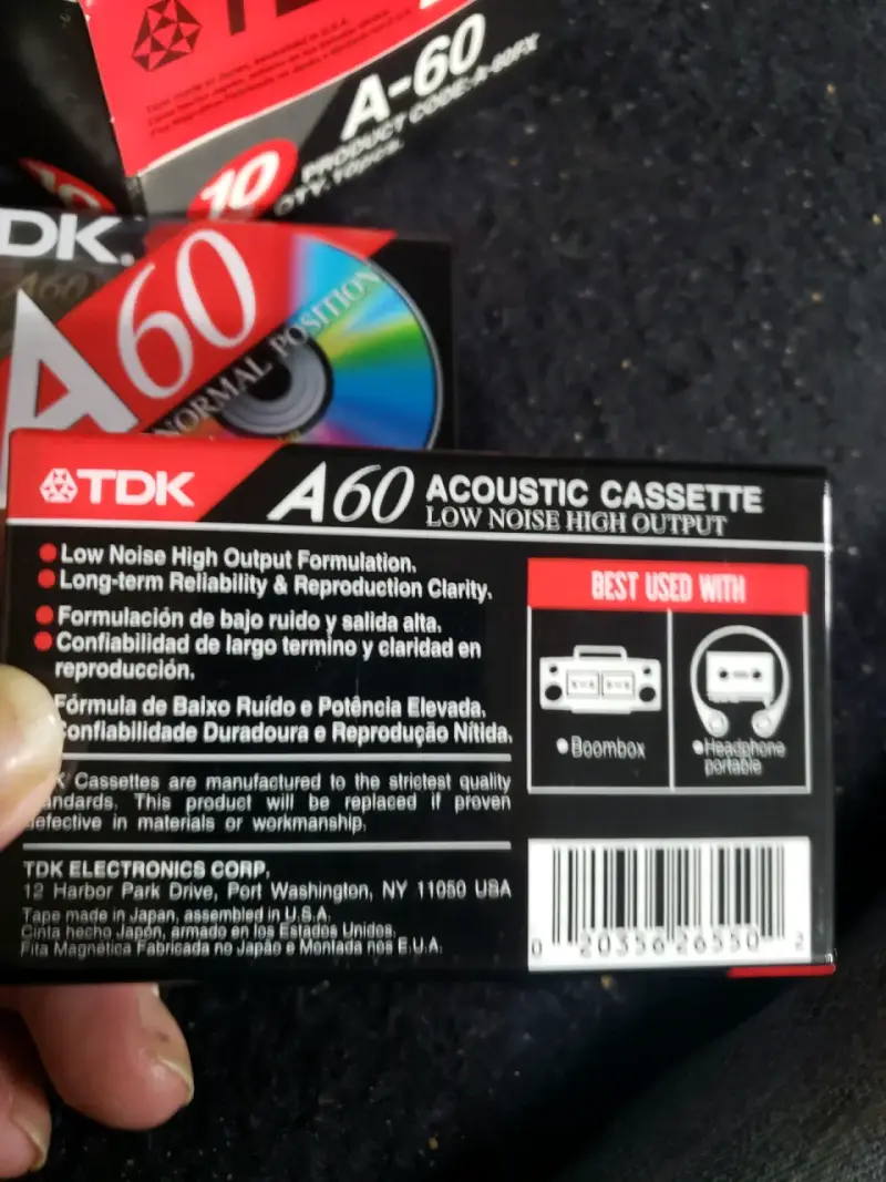 Cassettes TDK A60 y A90 vírgenes, originales. - 3