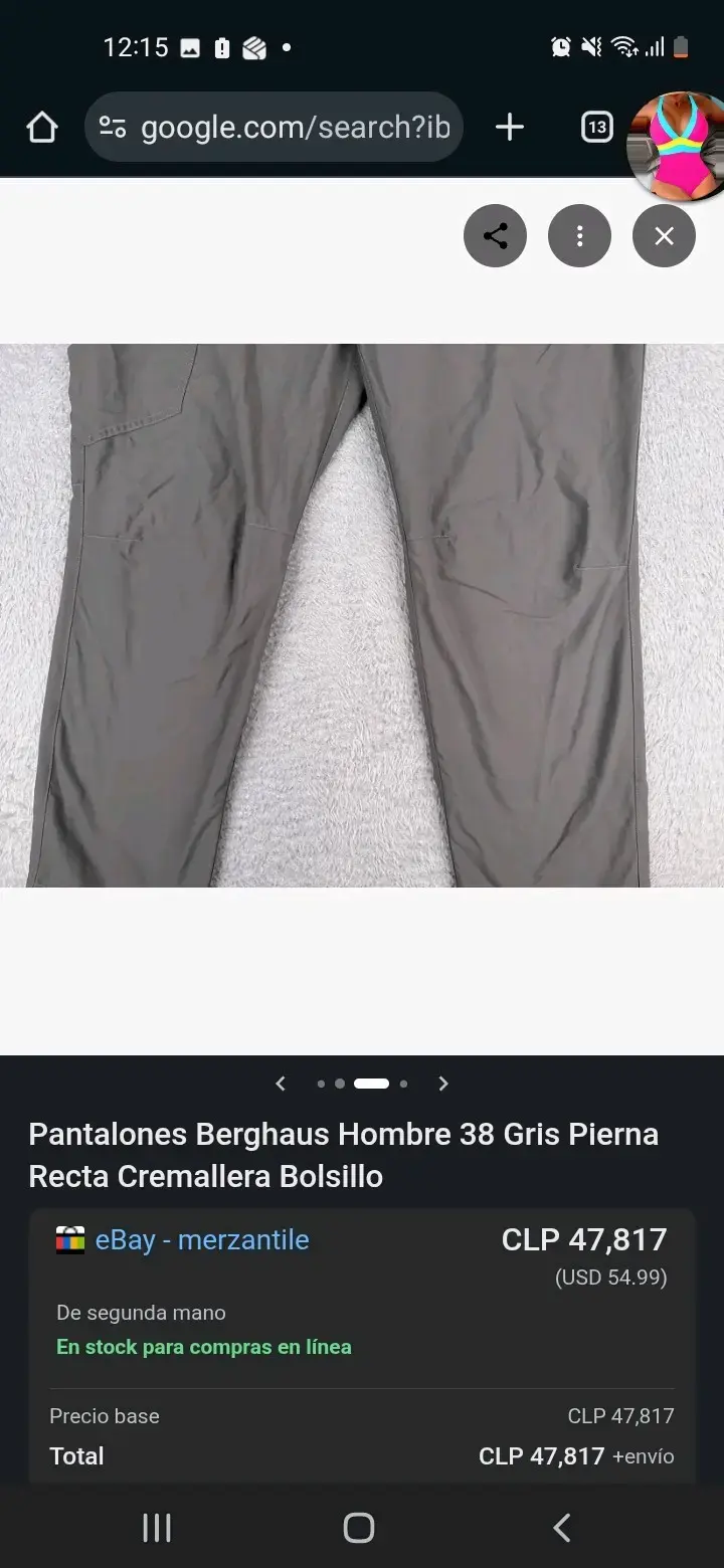 Pantalones Berghaus Hombre Gris Talla 38 - 2