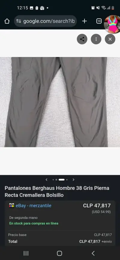 Pantalones Berghaus Hombre Gris Talla 38 - miniatura 2