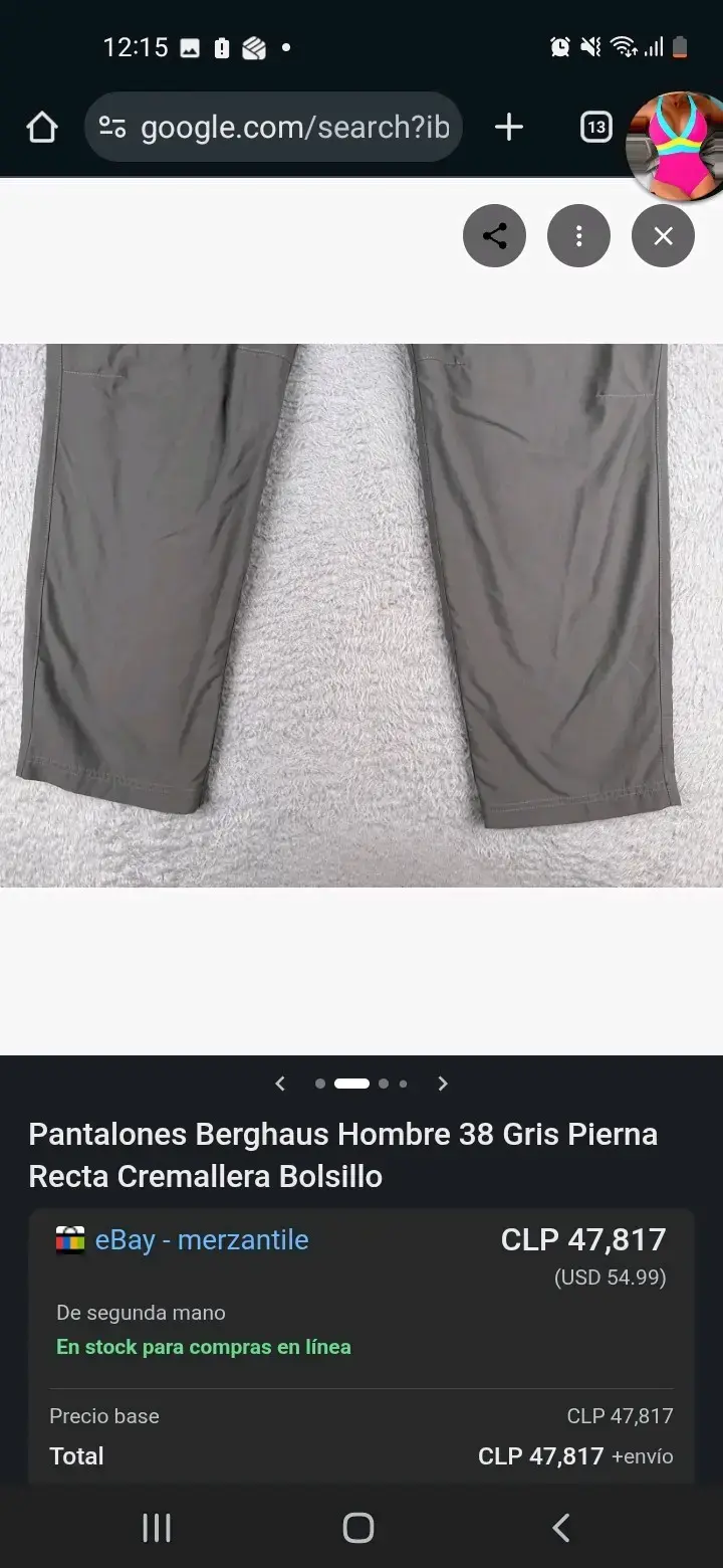 Pantalones Berghaus Hombre Gris Talla 38 - 3