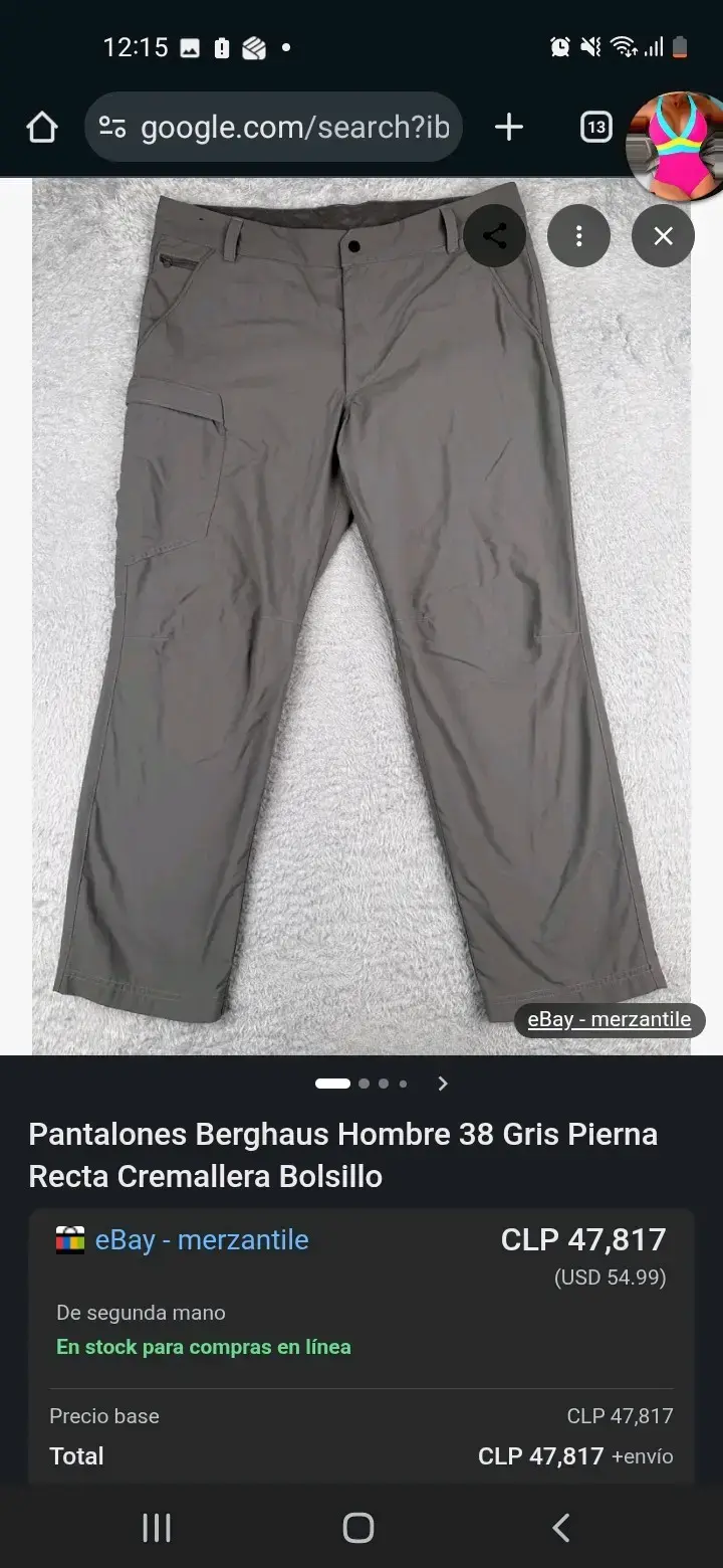 Pantalones Berghaus Hombre Gris Talla 38 - 4