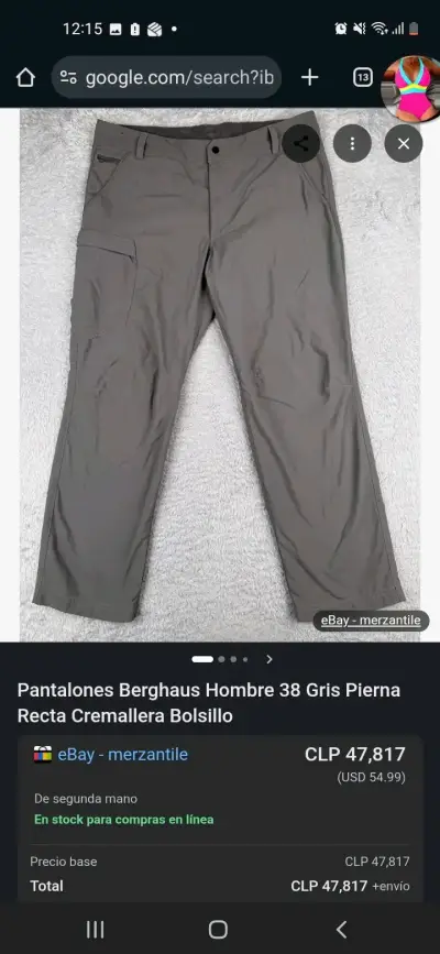 Pantalones Berghaus Hombre Gris Talla 38 - miniatura 4