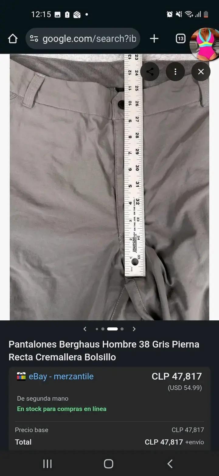 Pantalones Berghaus Hombre Gris Talla 38 - 5