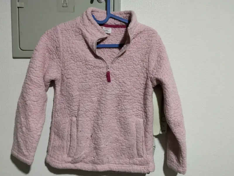 Polar rosado para niña con cierre - 1