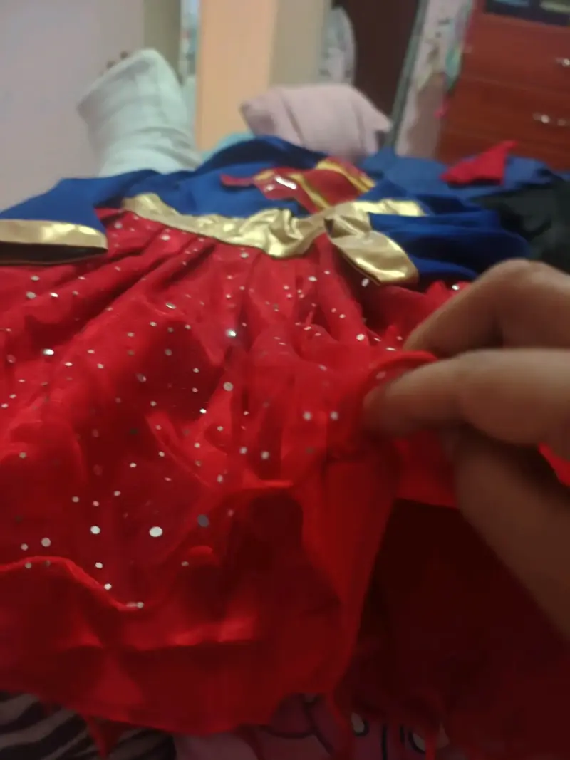 Disfraz de Superhéroe para Niña Azul y Rojo - 3