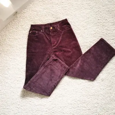 Pantalones de Cotelé Burdeos Ralph Lauren Talla 36 - miniatura 5
