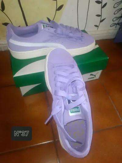 Zapatillas Puma Suede Classic Lila Talla 37 - miniatura 1