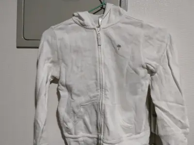 Polerón blanco para niño Carter's con capucha - miniatura 1
